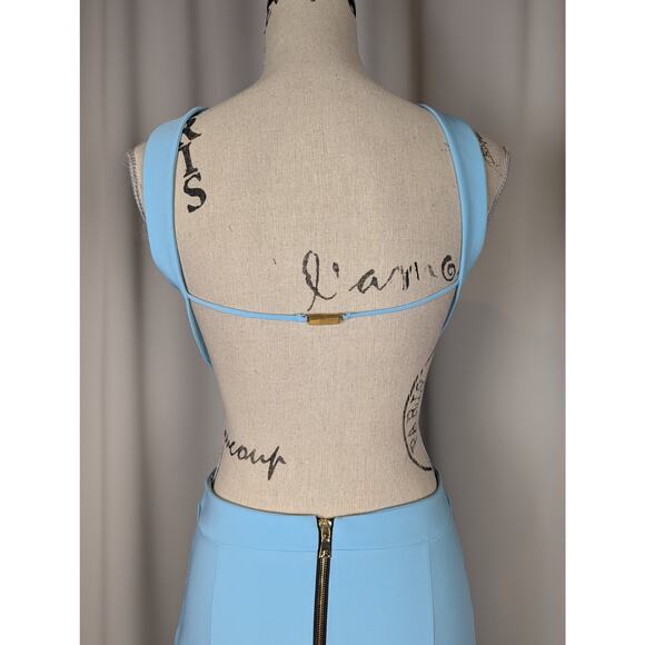 Maria Bianca Nero Aqua Backless Stretch Cutout Mermaid Dress Size 4 - Picture 11 of 16